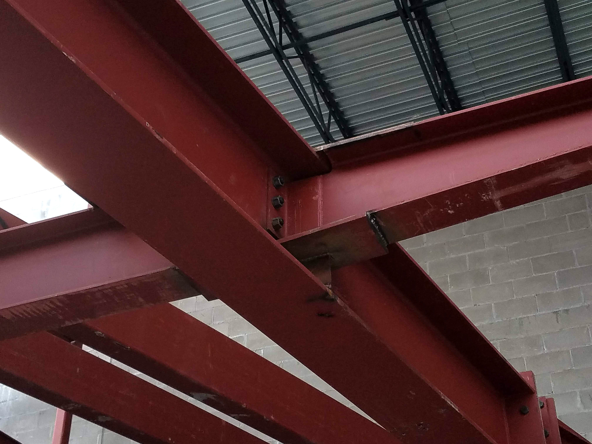 First Lutheran Church Addition - Steel Connection Beams