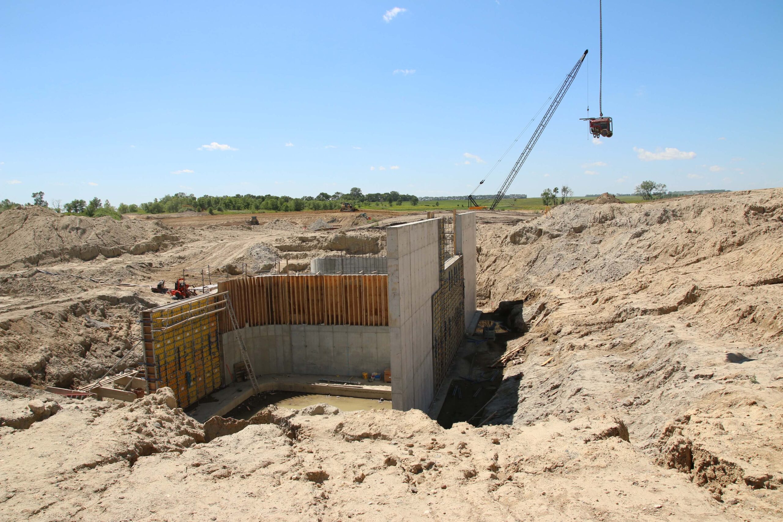 Upper Maple River Dam - construction