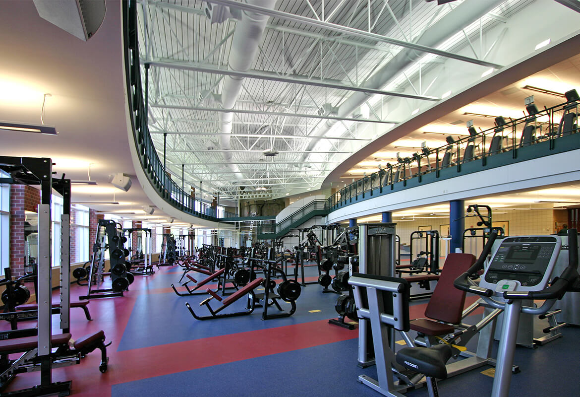 Student Wellness Center UND - Interior Exercise Equipment Area